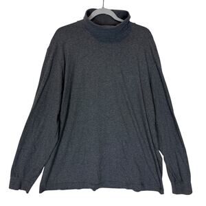 L.L.Bean Carefree Unshrinkable Shirt Mens XL Gray‎ Traditional Fit Turtleneck